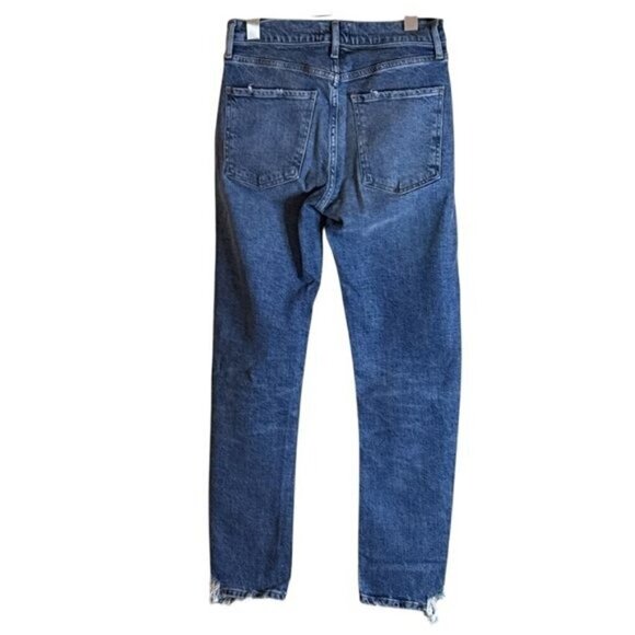 AGOLDE Women's Toni Slim Jeans Distressed Ankle Blue Stretch Size 26 - Picture 3 of 11